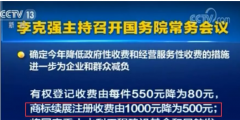 李克強(qiáng)：7月1日起，擴(kuò)大減繳專利申請(qǐng)費(fèi)、年費(fèi)等！