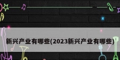 新興產(chǎn)業(yè)有哪些(2023新興產(chǎn)業(yè)有哪些)